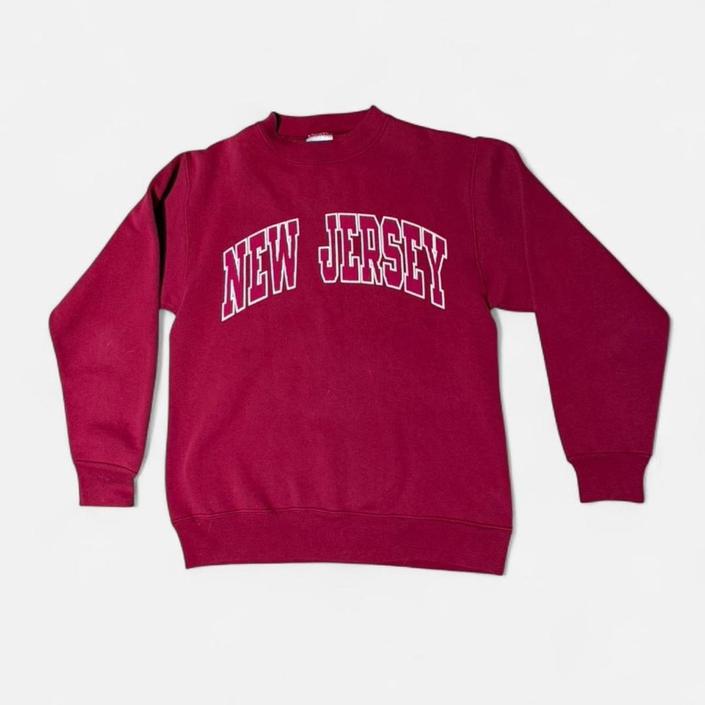 Vintage New Jersey Red Tultex Men's Sweater S